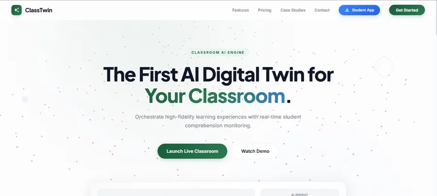 ClassTwin AI classroom digital twin dashboard with RAG and gaze tracking